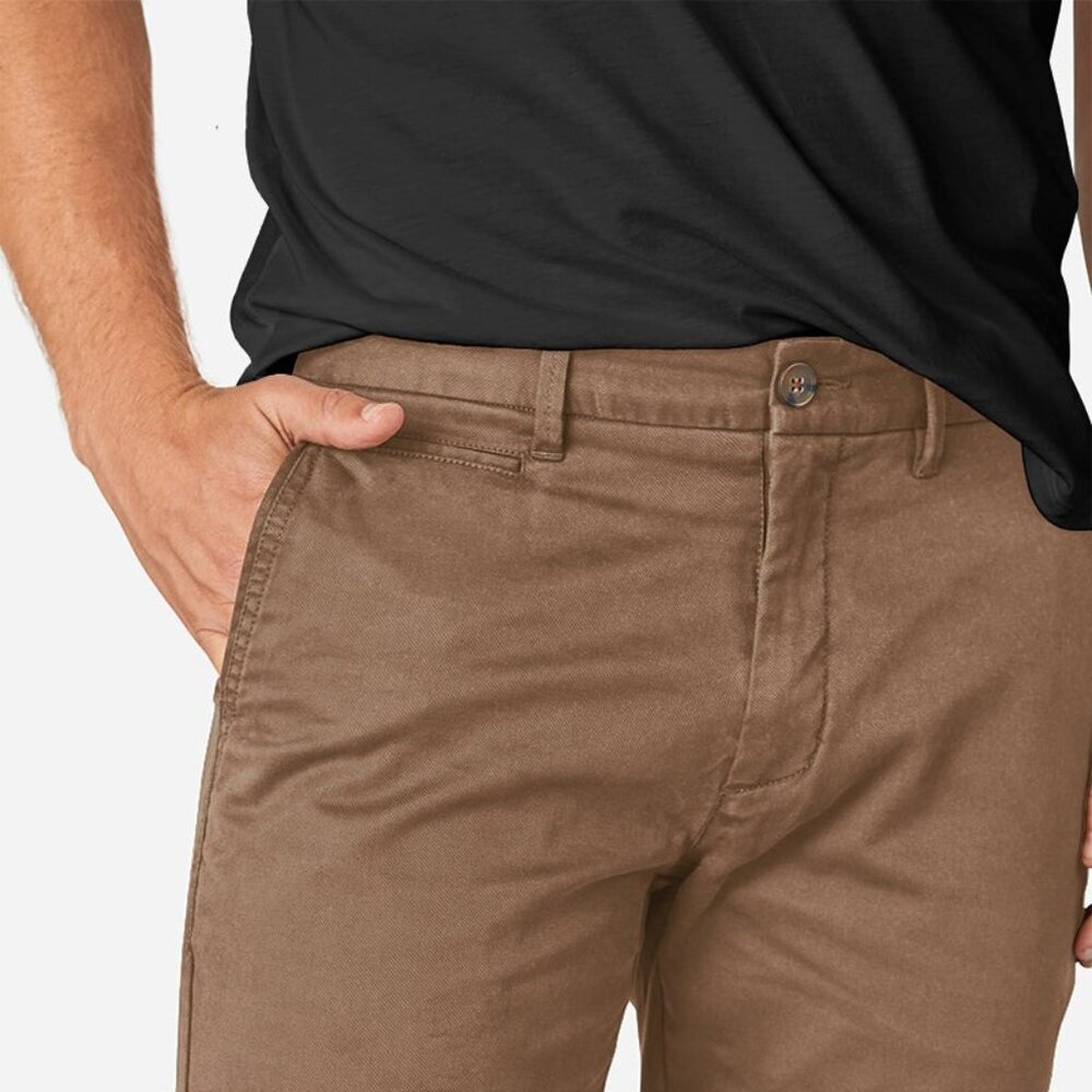 Perk Flat Front Slim Fit Stretch Feel Good Chinos Men’s 31x 32 Twill Casual NEW - Picture 6 of 13